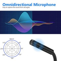 Mini USB Condenser Microphone with Stand – Plug & Play for PC/Laptop/Mac