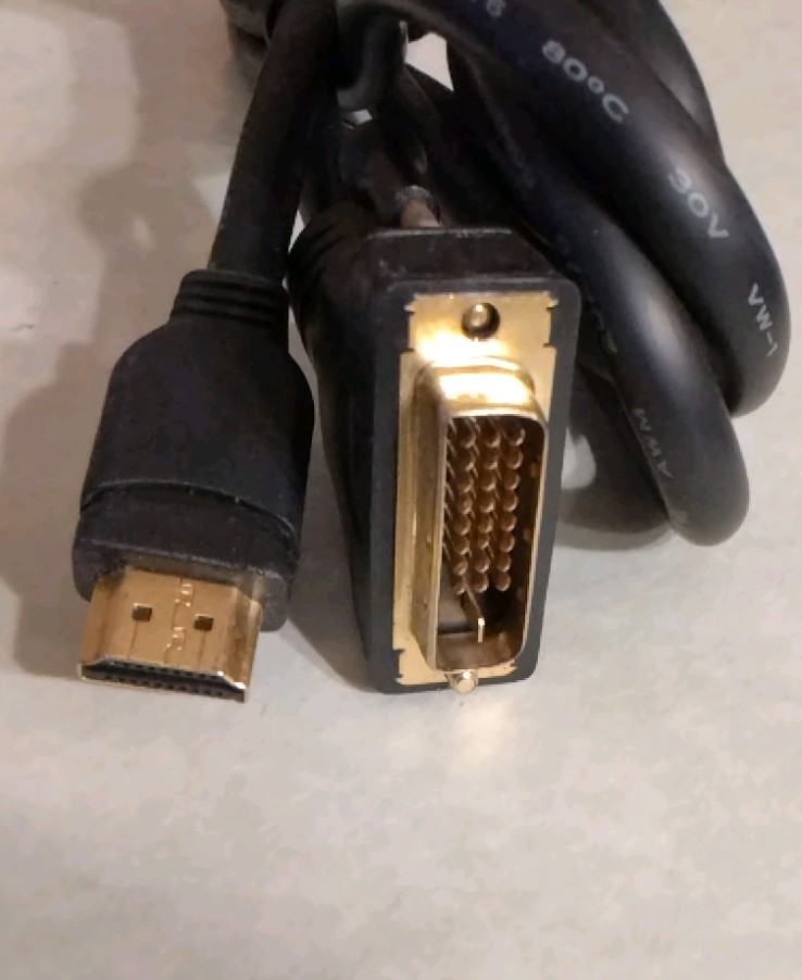 DVI-D DUAL LINK MALE TO HDMI MALE 6 FOOT CABLE HIGH DEFINITION DIGITAL VIDEO