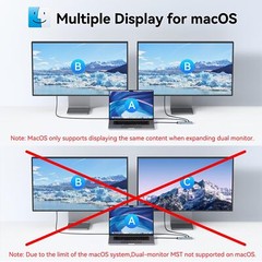 USB C to USB C Hub Dual Monitor, USBC Splitter with 4K@60Hz DP Alt … Fast Ship