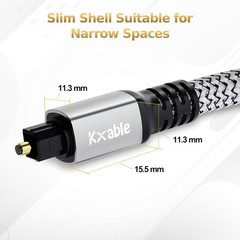 Optical Audio Cable 30 FT, Digital Cable, Toslink Fiber Optic 30FT