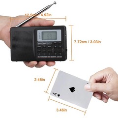 Portable Digital AM/FM/SW/MW/LW Radio Stereo Speaker Player Headphones Full Band