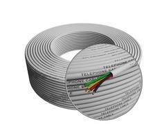 Cable 300ft Rounded White Roll (100m Long) 4×1/0.4 26 AWG Gauge Solid Wire -R…