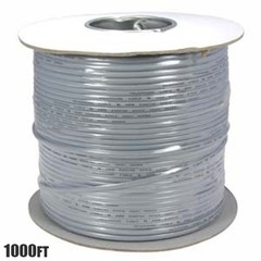1000FT 26AWG 4 Conductor Telephone Phone Line Flat Cable Stranded Wire Silver