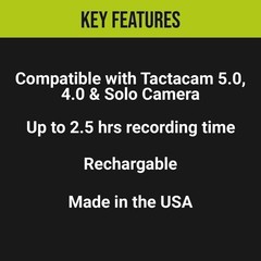 Tactacam Replacement Battery for Tactacam 5.0, 4.0 and Solo Cameras