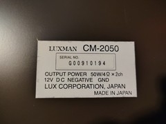 (2) LUXMAN CM-2050 Amplifiers