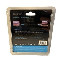 NEW Inland DisplayPort 1.2 to HDMI Passive Adapter Cable Cord 4K Video 414169