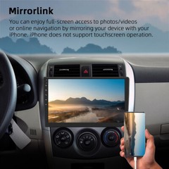 Android 10in 2 Din Touch Screen Car Stereo Radio Bluetooth WIFI Wireless Carplay
