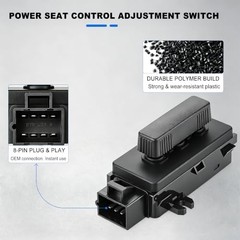 Power Seat Switch 6-Way Driver Seat Adjustment Switch Compatible with 1999