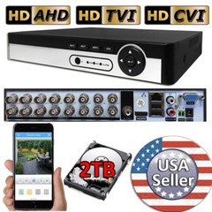 Sikker 16 Ch Channel BNC Analog DVR recorder 960H 1080P HDMI with 2TB hard drive