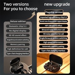 Wireless Bluetooth 5.3 Headset TWS Earphones Earbuds Stereo Headphones Ear Hook