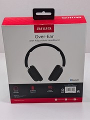 Aiwa Bluetooth Over-Ear Wireless Headphones w/ Adjustable Headband, 15H Playtime