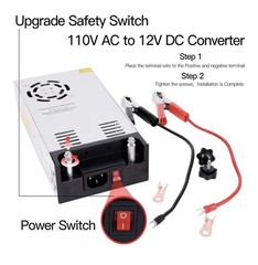 High-Power SMPS 110V/220V AC to 12V DC Converter- 50A 600W Power Supply