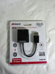 Inland DisplayPort to DVI Adapter DP to DVI New Sealed