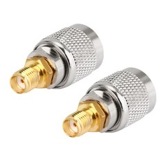 2pcs TNC Male Plug to SMA Female Jack Straight RF Coax Connector Adapter