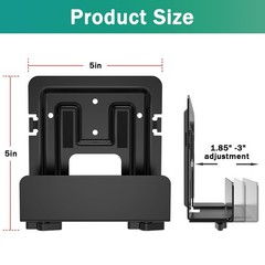 appacare Cable Box Mount, Modem Mount,Adjustable Wall Mount for 1 pcs, Black