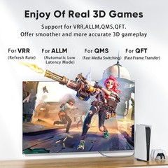8K HDMI Cord 6ft – Universal Compatibility, 24K Gold-Plated