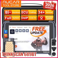 ThinkScan 689BT Lifetime FREE Update Scanner Bidirectional Scan Tool 34 Services