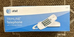 AT&T Trimline Corded Phone Single Line, 13 Number Memory, Lighted Keypad, NEW!
