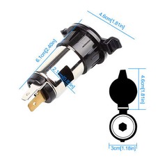 12V 10A 120W Car Boat Tractor Cigarette Lighter Power Plug Socket Outlet Plug
