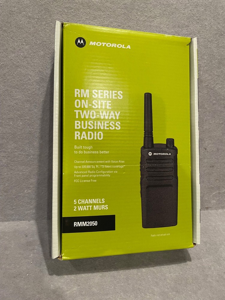 MOTOROLA RMM2050 RM SERIES TWO WAY RADIO BUSINESS NEW OPEN BOX