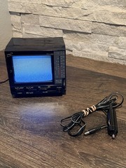 Vintage D&S RTV-002 4.5″ B/W Mini TV & AM/FM Radio Retro 1991 Prop Tested Works!