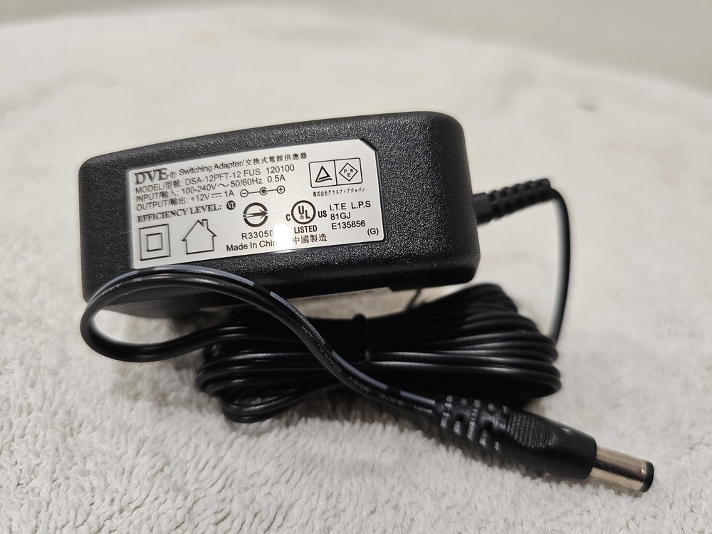 12V 1Amp DC Power Supply 12V 1000mA AC/DC Adapter 100-240V AC to DC 12Volt 1A 0.