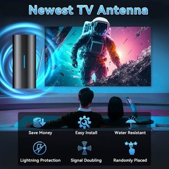 2026 Upgraded HD TV Antenna – Indoor/Outdoor, 8K Support, 100 Miles Range