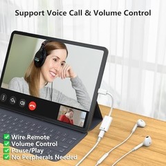 USB C to Lightning Audio Adapter, USB Type C Male to Lightning Female Earphone C