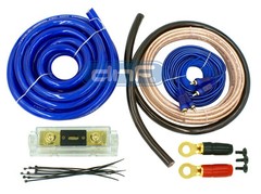 DNF COMPLETE 6000W 0 GAUGE BLUE AMP AMPLIFIER INSTALL WIRING POWER KIT