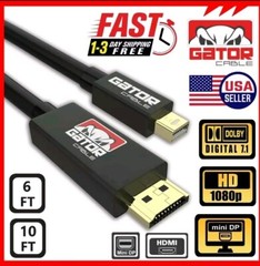 Mini Display Port DP Thunderbolt to HDMI Cable Adapter HD 4K for MacBook Surface
