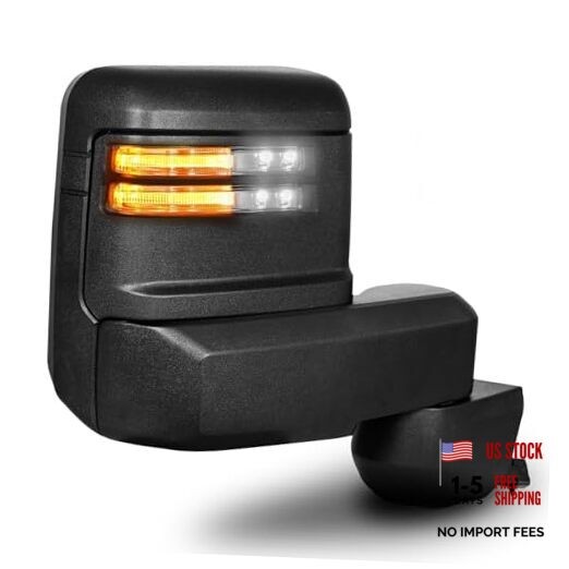 Towing Mirror for Chevy Silverado/GMC Sierra 2500HD 3500HD Textured Black