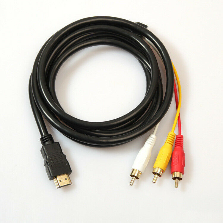HDMI To RCA AV Adapter Converter Cable CVBS 3RCA 1080P Composite Video Audio