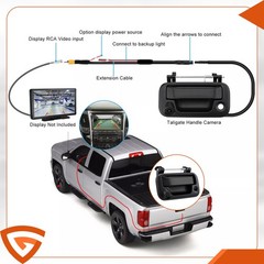 Tailgate Handle Backup Camera for Ford F150 (2004-2014) F250 F350 F450 2008-2014