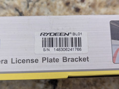 Rydeen BL01 License Plate Bracket for MINy Backup Camera