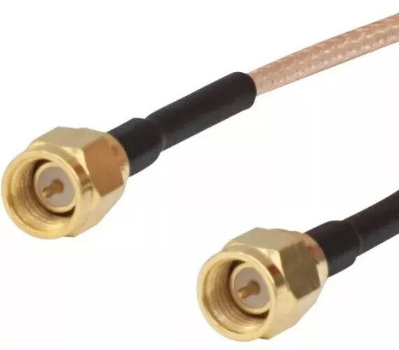 24 Inch RG316 Cable SMA Male Plug To SMA Male Plug Crimp Jumper Pigtail FPV USA
