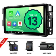 OBD+DVR+CAM+Android 13 Car Stereo FM Radio For GMC Chevrolet Yukon Sierra Acadia