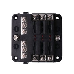 6 Way 12V 24V Auto Car Power Distribution Blade Fuse Holder Box Block Panel
