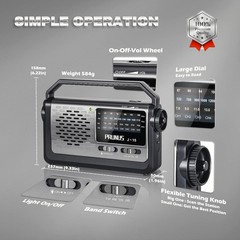AM FM Portable Radio Battery Operated by 3X D Cell Batteries Or AC Power w/ Be