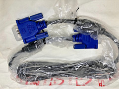 VGA Round Cable Male to Male 6 Foot Never Used in Plastic