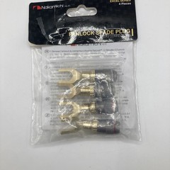 FanLock Excel Series 24k Gold Plated Spade Connector Banana Plug 10 AWG 18 AWG