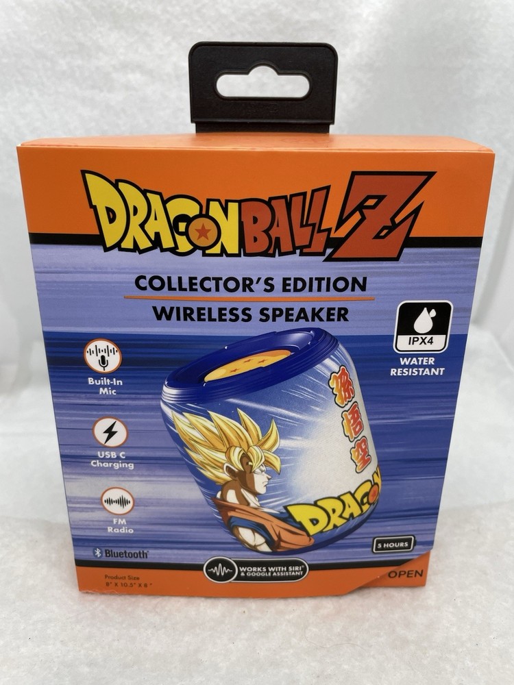 Dragon Ball Z Wireless Speaker, Bluetooth, Built in Mic, FM Radio, Water Resist.