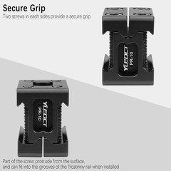 Yueoct Metal Picatinny to 35.5×35.5×25.4mm / 1.4×1.4×1.0in, Black