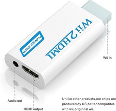 Portable Wii to HDMI Wii2HDMI Full HD Converter Audio Output Adapter TV Black