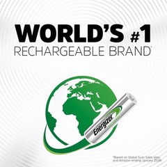 Recharge Universal Rechargeable AAA Batteries 8 Pack, Triple A Batteries
