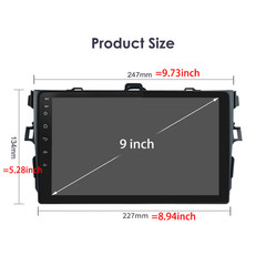 Android 15+CAM Carplay For Toyota Corolla 2009-2013 GPS Nav Car Stereo Radio SWC