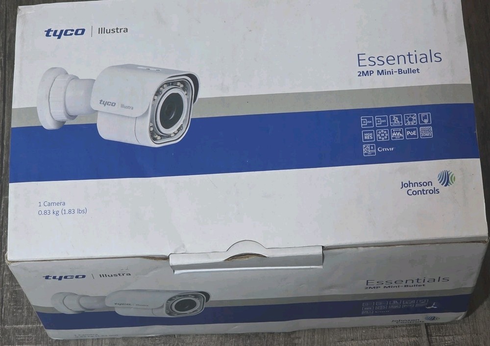 Tyco IES02-B10-BI04 Illustra Essentials Gen4 IR Bullet Camera 2.8mm 2MP White