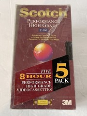 SCOTT 5 Packs New Sealed VHS T-120 Performance High Grade Blank Up to 8HOURS NIB
