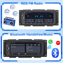For Jeep Grand Cherokee 1999-2004 Apple Carplay Car Stereo Radio Android 15 Navi