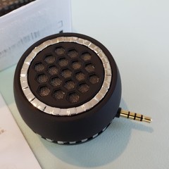 Ultra-Compact Portable 3.5mm Mini Plug-In Capsule Speaker (Black)