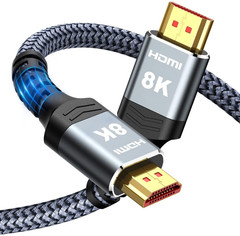 8K@60 HDMI Cable 10FT/3M, 48Gbps 2.1 High Speed HDMI Braided Nylon 4K120 144Hz R
